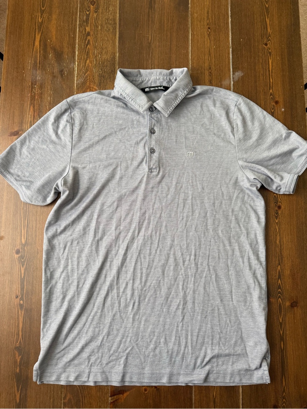 TravisMathew Light Gray Men's Polo